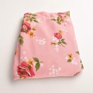VTG Cotton Blend Twin Fitted Sheet Floral Country Home Cottage 39x79” Mattress